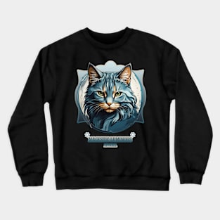 Blue Ice Cat Crewneck Sweatshirt